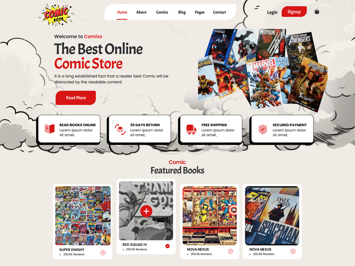 Comic Book Store Theme
